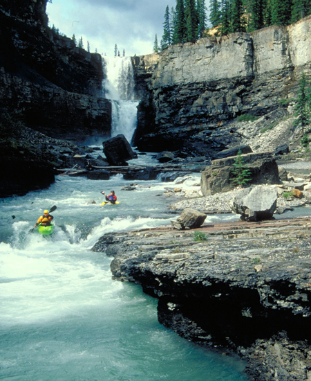 Crescent Falls near Nordegg Alberta, 1 hour drive from The Prairie Creek Inn