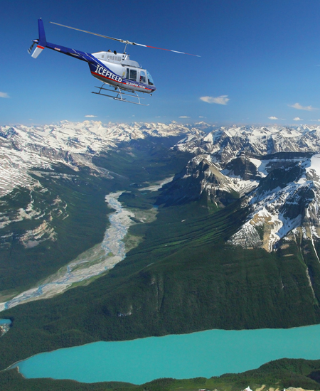 Icefield Helicopter Tour Package in the Alberta Rocky Mountains