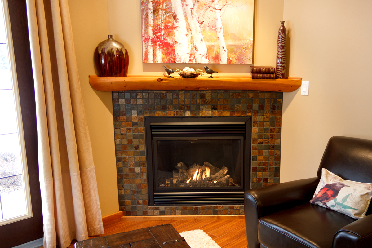 Birds Nest Fireplace Chair | The Prairie Creek Inn