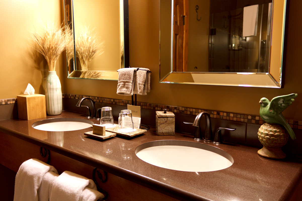 Golden Meadows Double Vanity | The Prairie Creek Inn