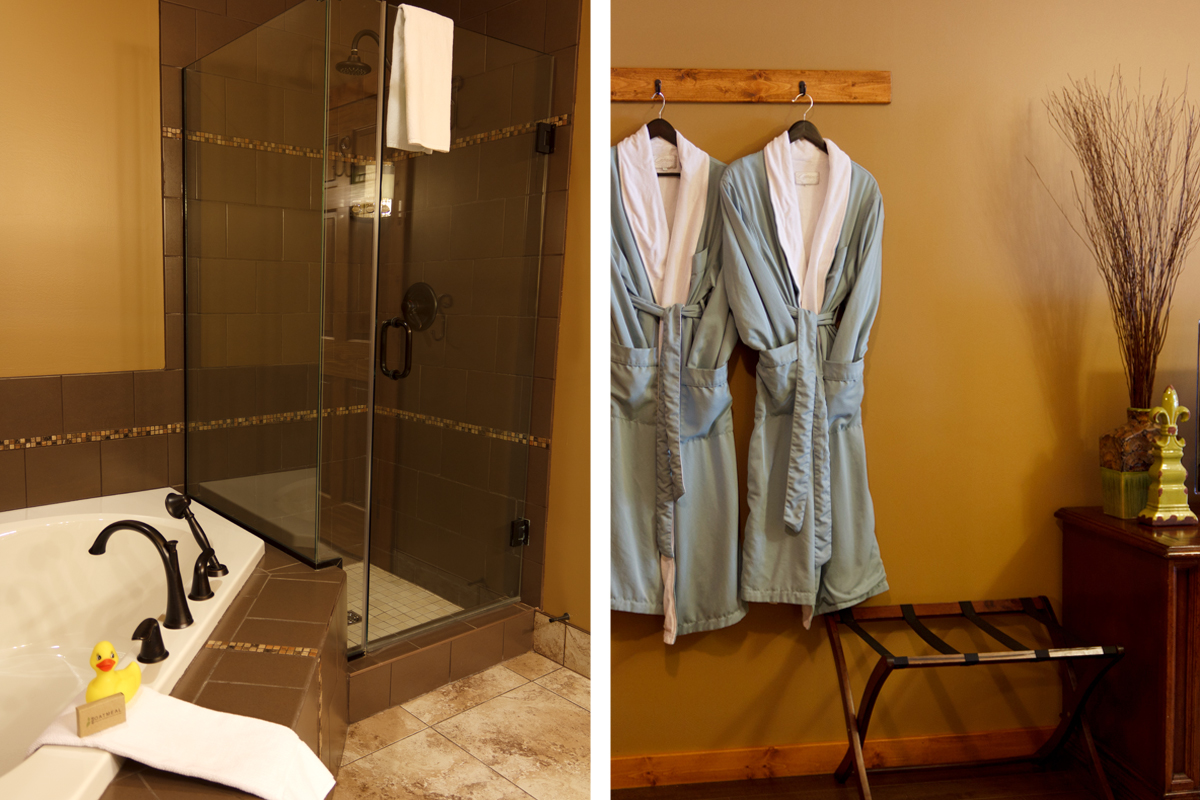 Golden Meadows Shower Bathrobes | The Prairie Creek Inn