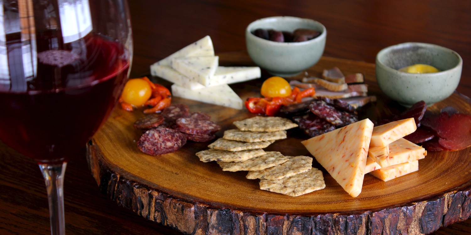 Charcuterie Board with Wine ~ The Prairie Creek Inn